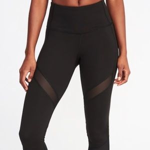 Black spandex leggings w/ lace